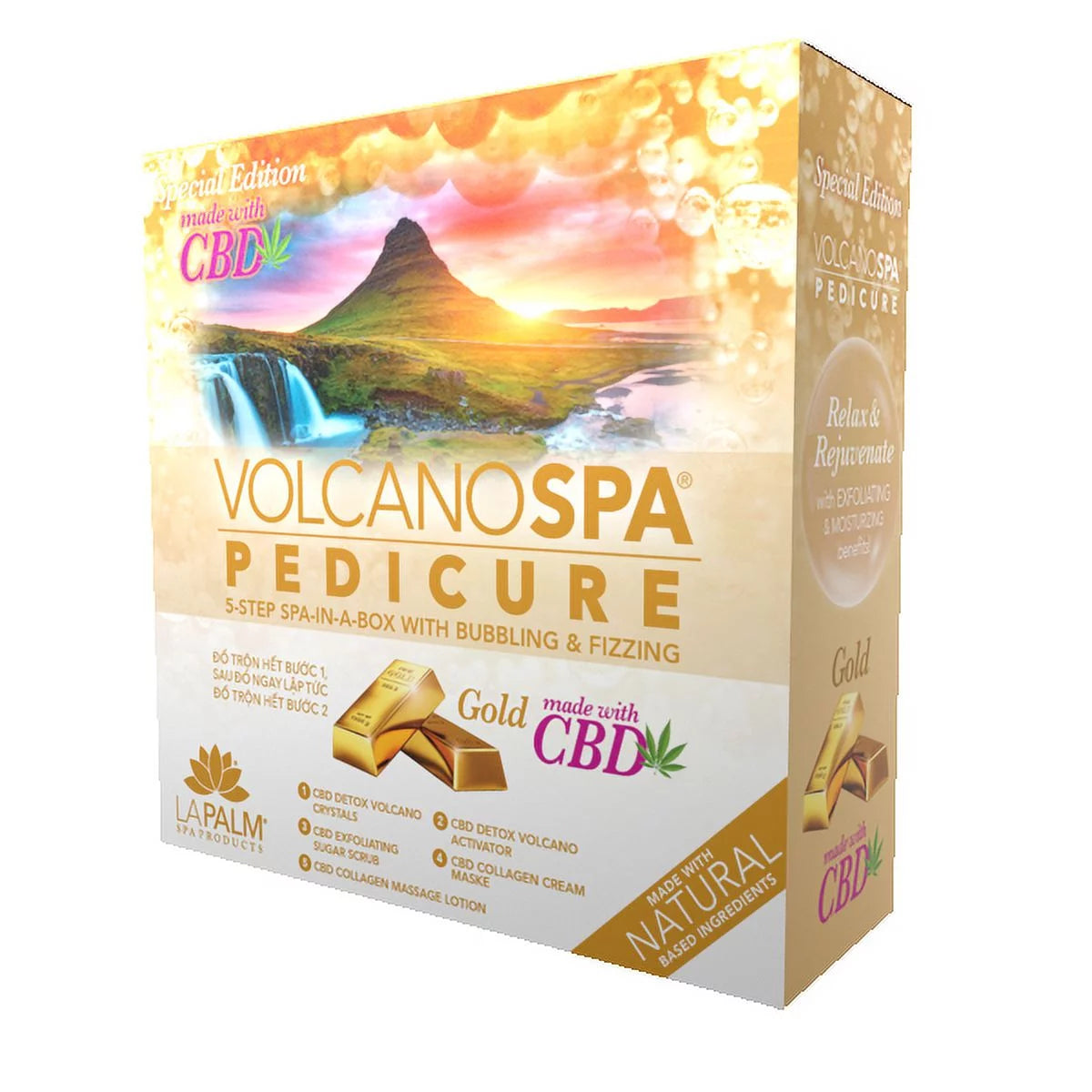 La Palm Volcano Spa Pedicure 6 Step Kit - Gold