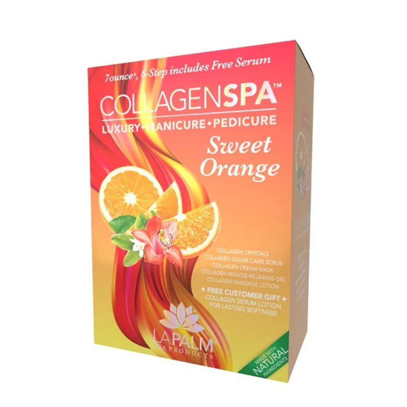 La Palm Collagen Spa Luxury Manicure & Pedicure 6 Step Kit - Sweet Orange