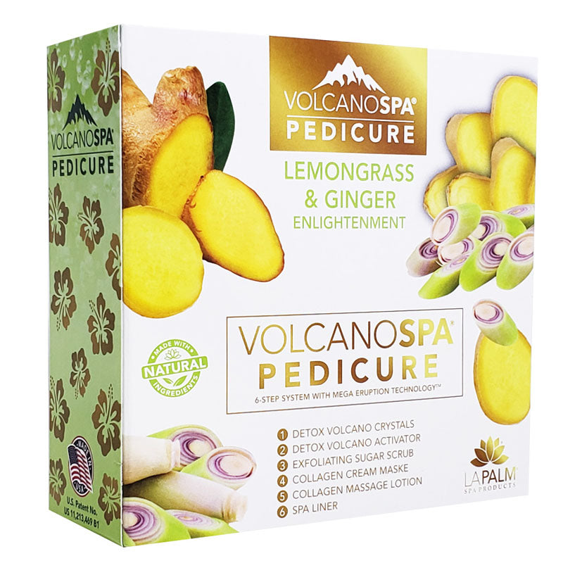 La Palm Volcano Spa Pedicure 6 Step Kit - Lemongrass & Ginger