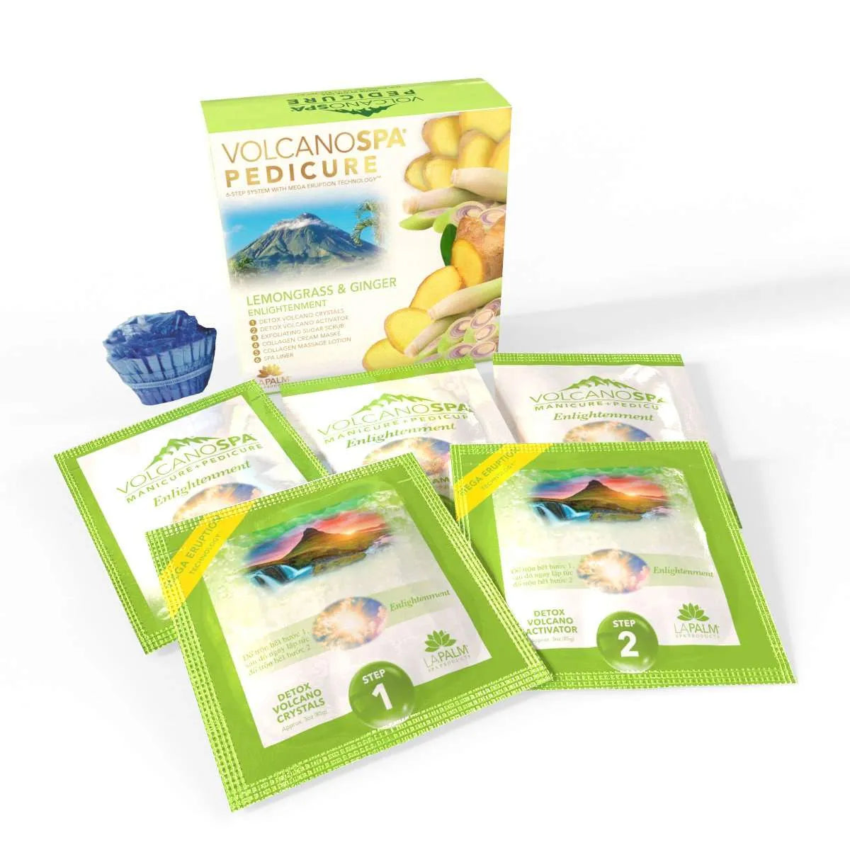 La Palm Volcano Spa Pedicure 6 Step Kit - Lemongrass & Ginger