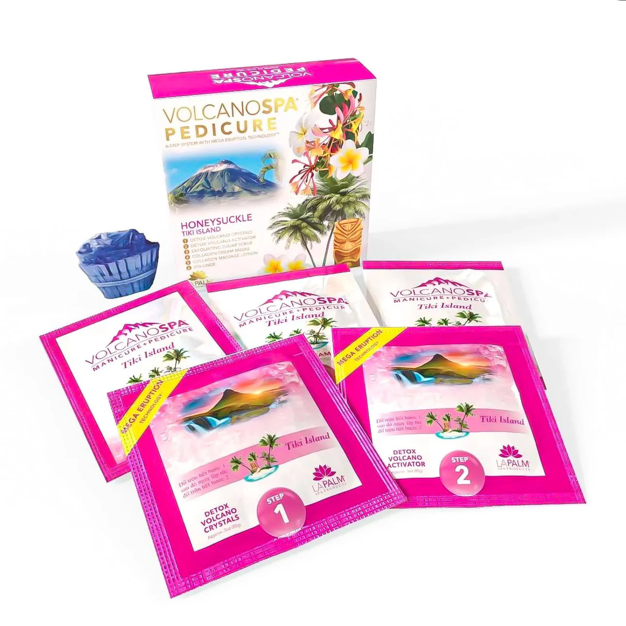 La Palm Volcano Spa Pedicure 6 Step Kit - Honey Suckle