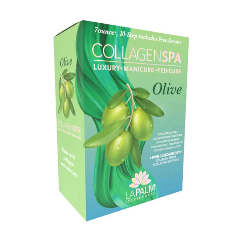 La Palm Collagen Spa Luxury Manicure & Pedicure 6 Step Kit - Olive