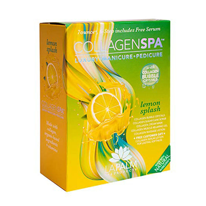 La Palm Collagen Spa Luxury Manicure & Pedicure 6 Step Kit - Lemon Splash