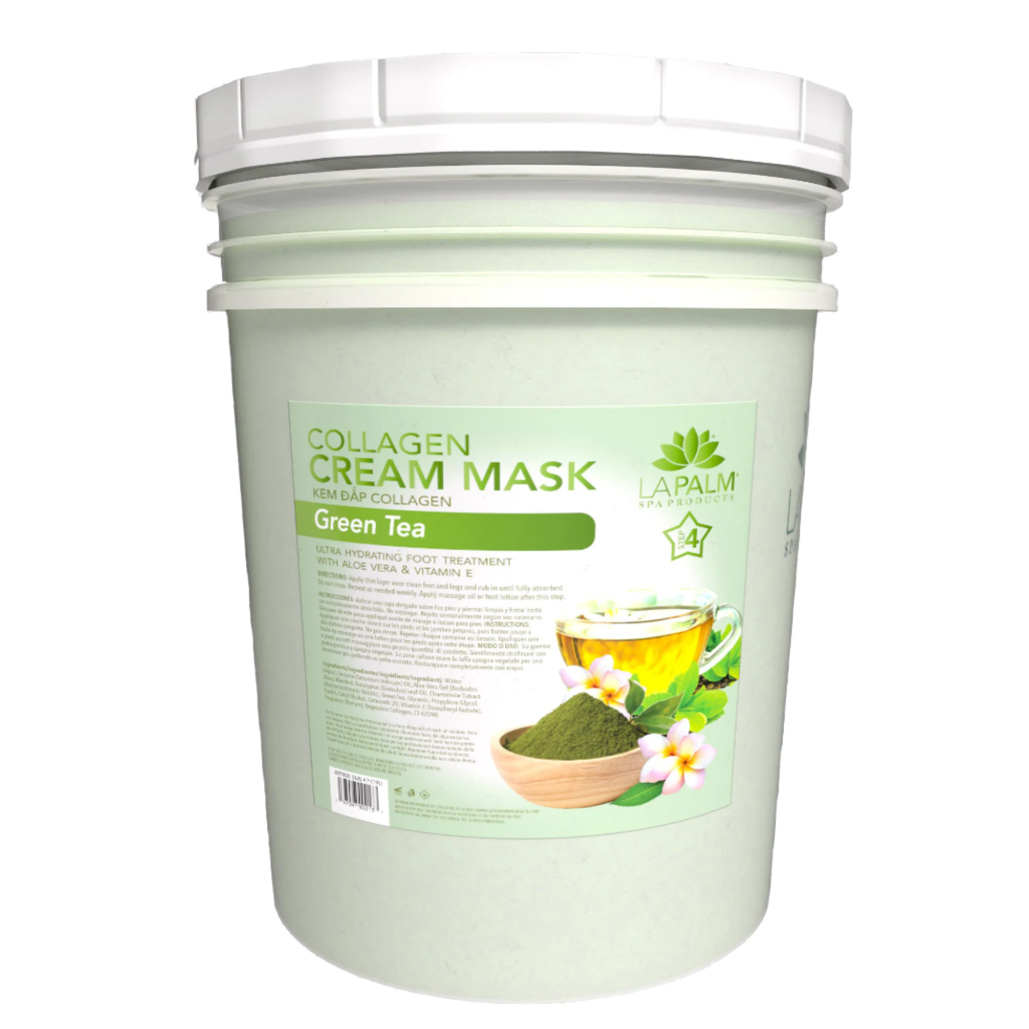 La Palm Collagen Cream Mask Green Tea Bucket (5 gallon size)