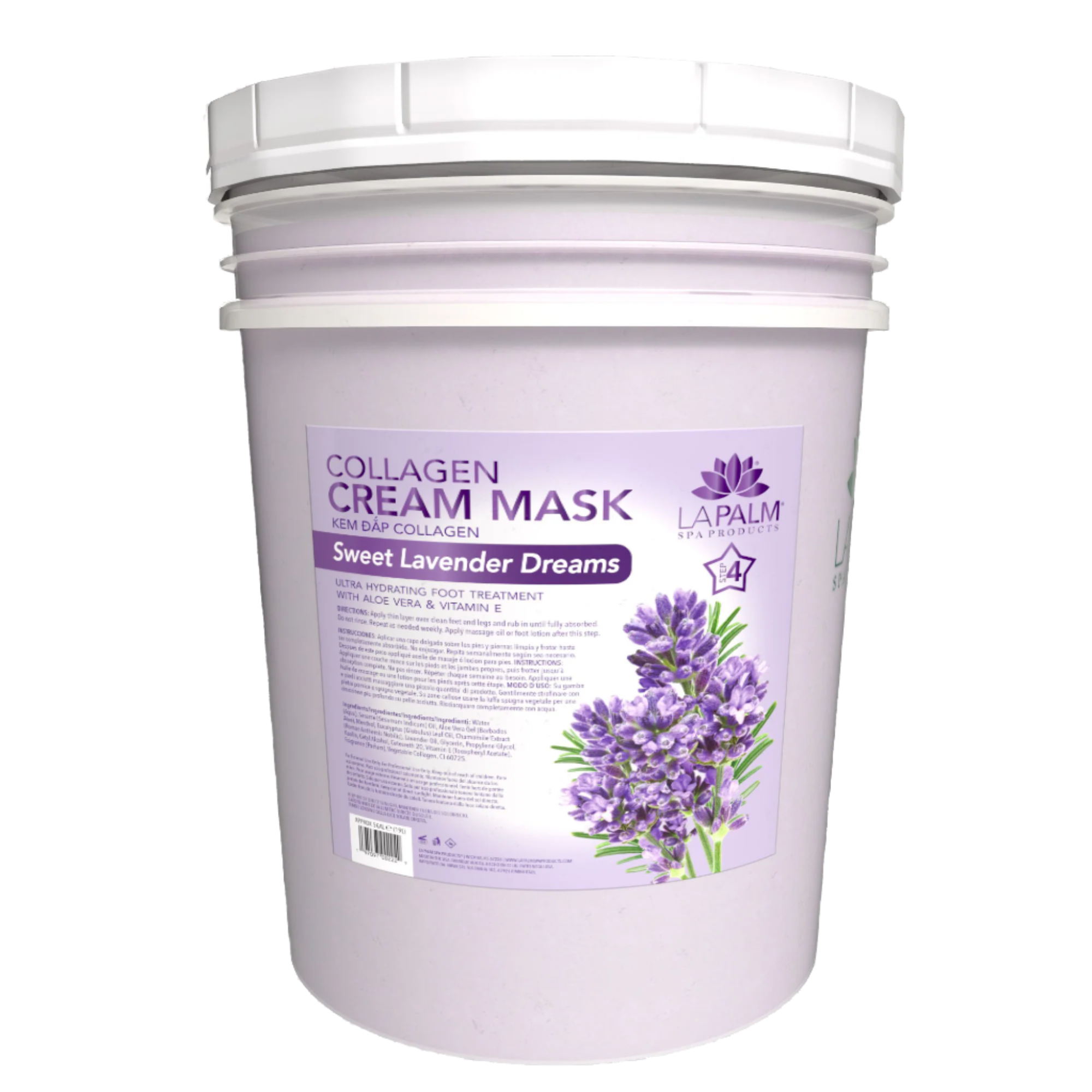 La Palm Collagen Cream Mask Sweet Lavender Dreams Bucket (5 gallon size)