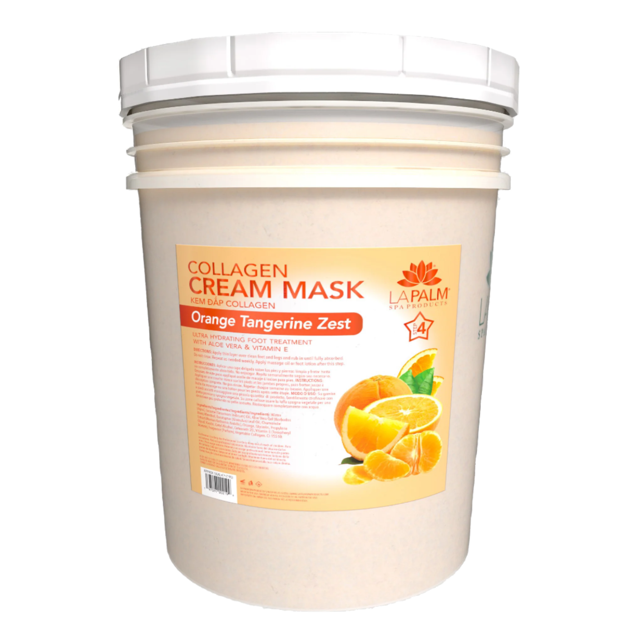 La Palm Collagen Cream Mask Orange Tangerine Zest Bucket (5 gallon size)