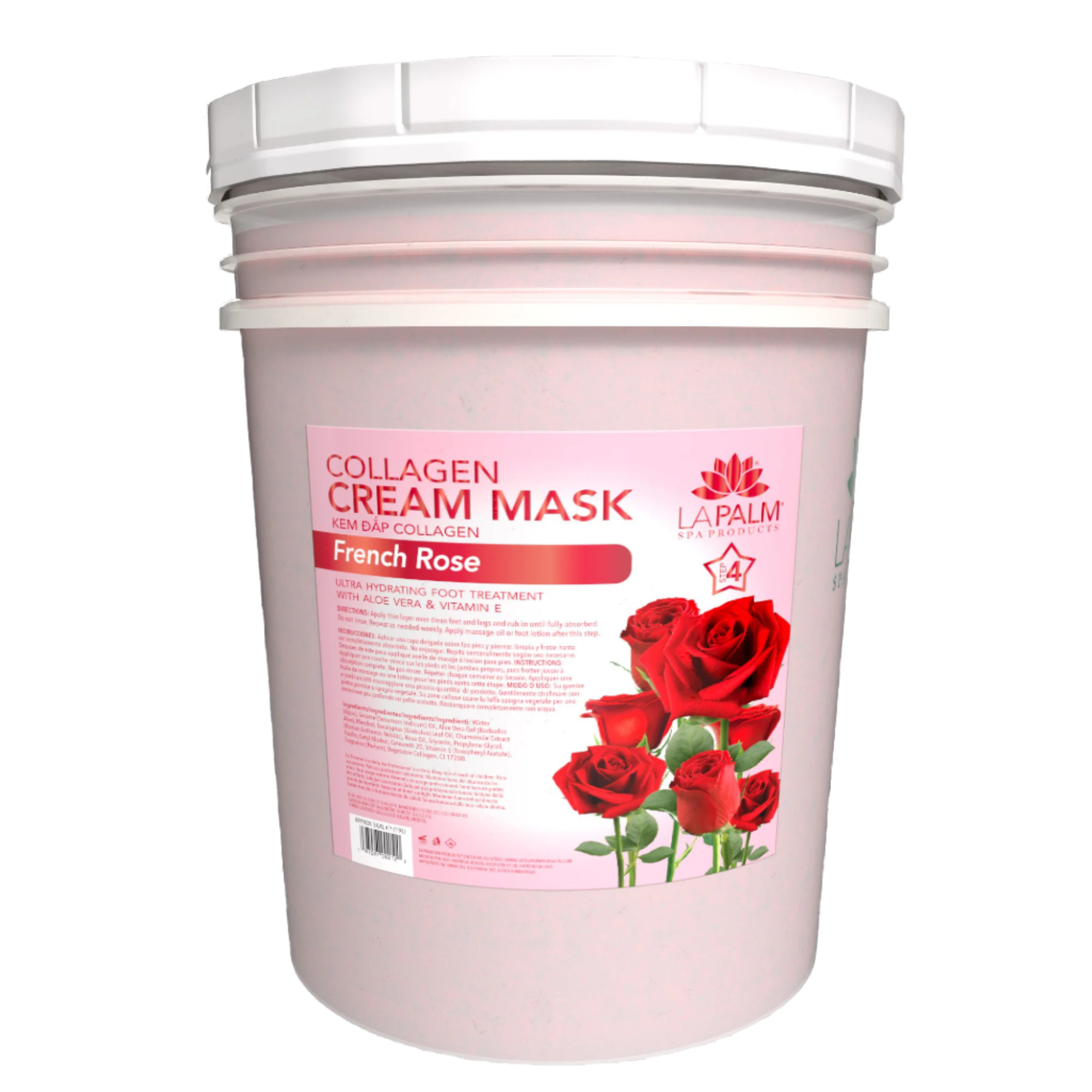 La Palm Collagen Cream Mask French Rose Bucket (5 gallon size)