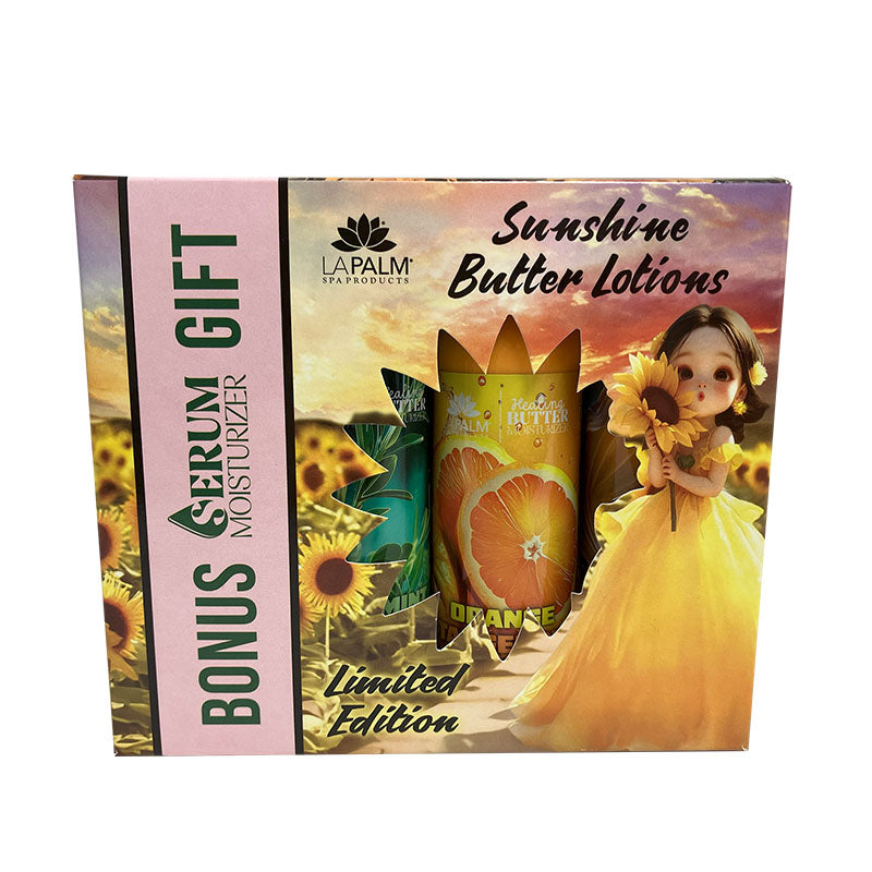 Buy 2 Get 1 Free La Palm Spa Holiday Lotion Gift Set 3 Lotions + 1 Serum - Sunshine