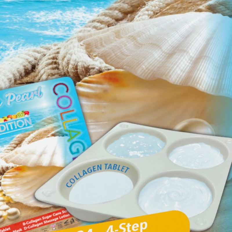 La Palm Collagen Spa Vitamin Edition 4 Step Pedicure Tray - Honey Ocean Pearl