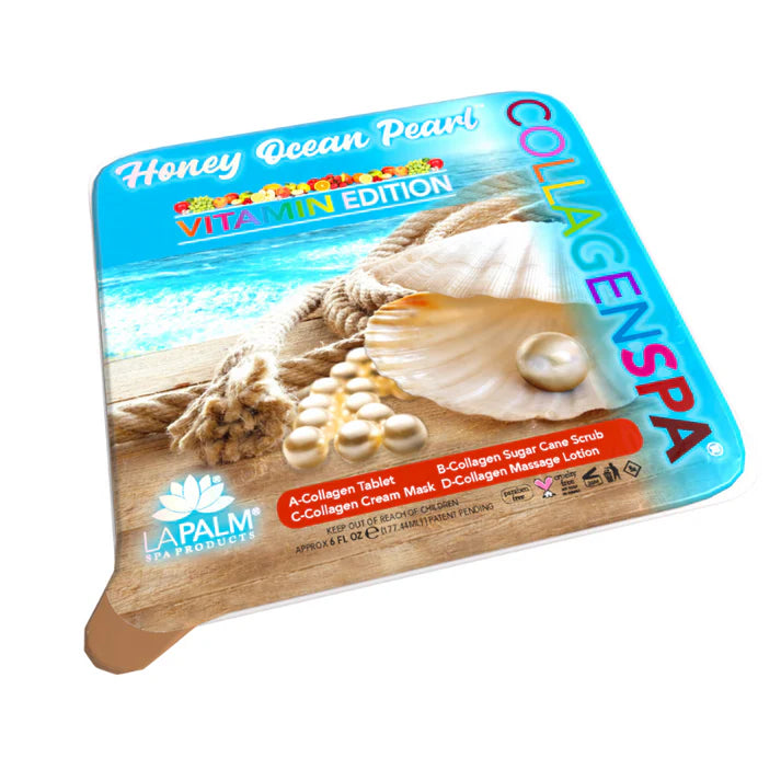 La Palm Collagen Spa Vitamin Edition 4 Step Pedicure Tray - Honey Ocean Pearl