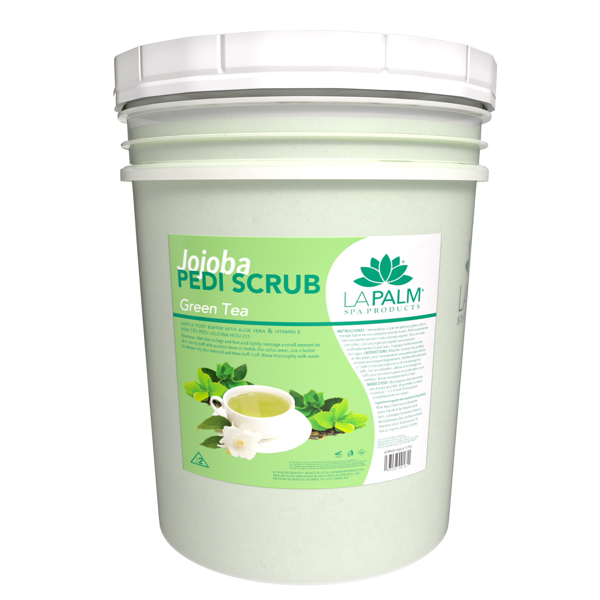 LA PALM Jojoba Pedi Scrub Green Tea 5 GALLON BUCKET