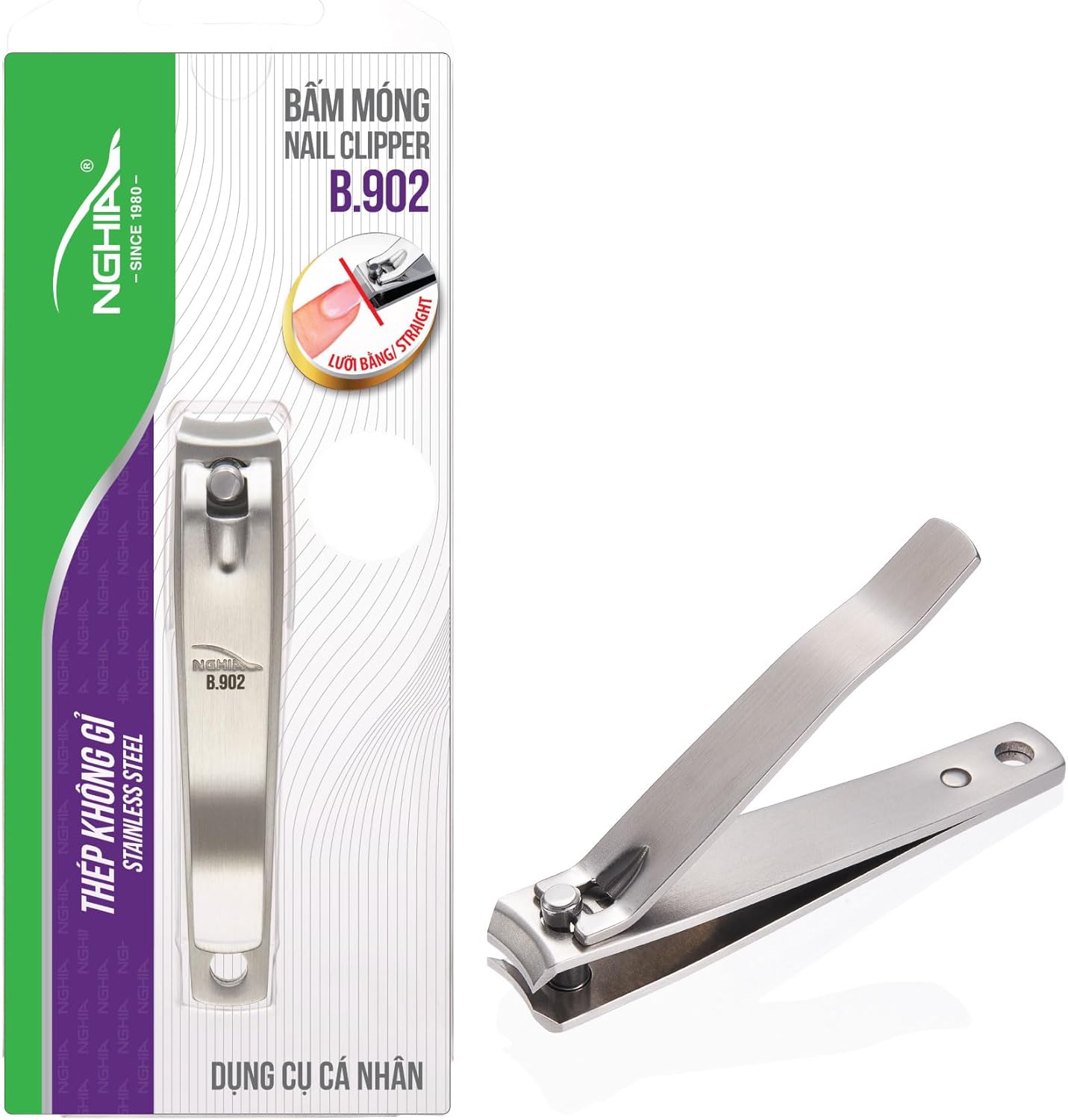 NGHIA Stainless Steel Curve Blade Nail Clipper B-902