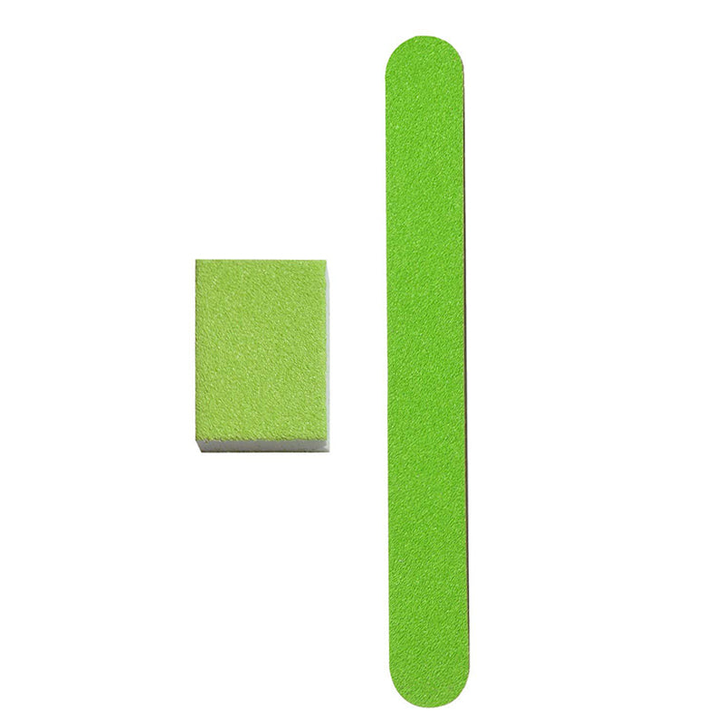 Karlash Disposable Set of 2 Mini File + Buffer Combo of 1500 Sets - Green