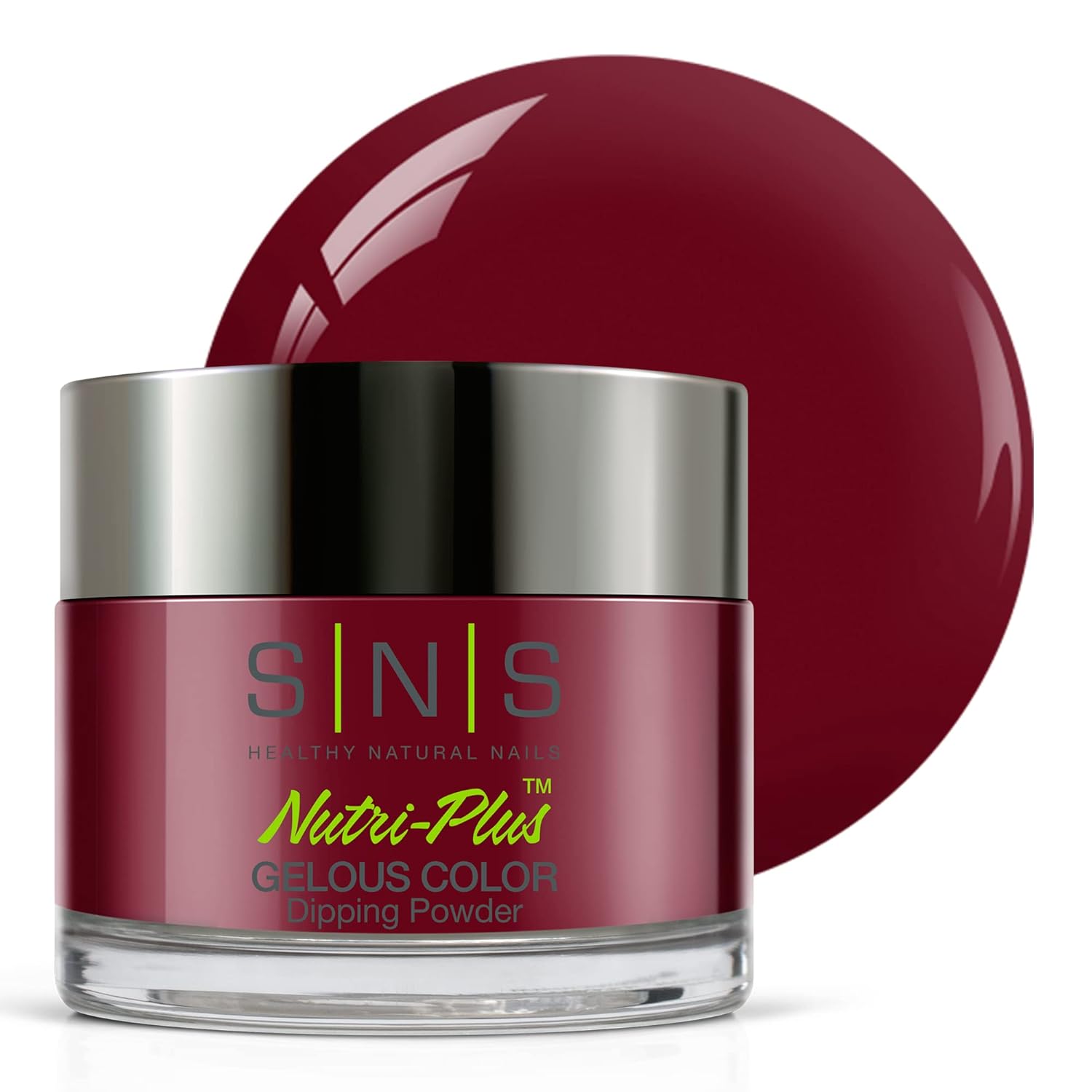 SNS Gelous Color Dipping Powder IS10 Red Red Wine