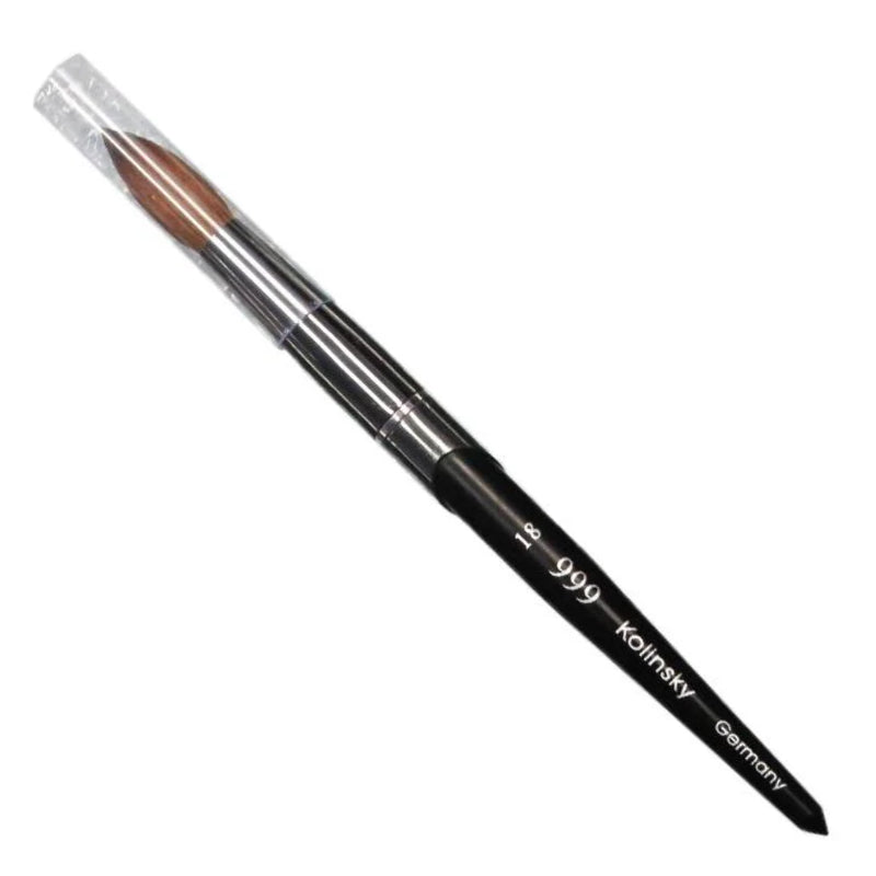 999 Kolinsky Acrylic Nail Brush Black Titanium Size #18