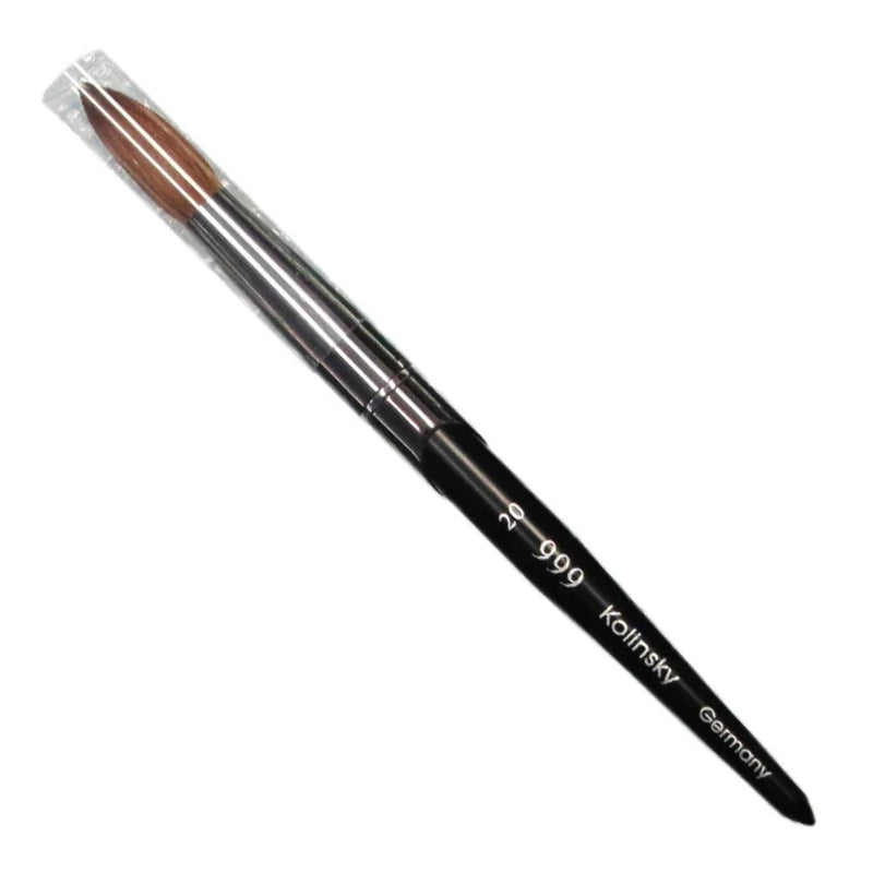 999 Kolinsky Acrylic Nail Brush Black Titanium Size #20