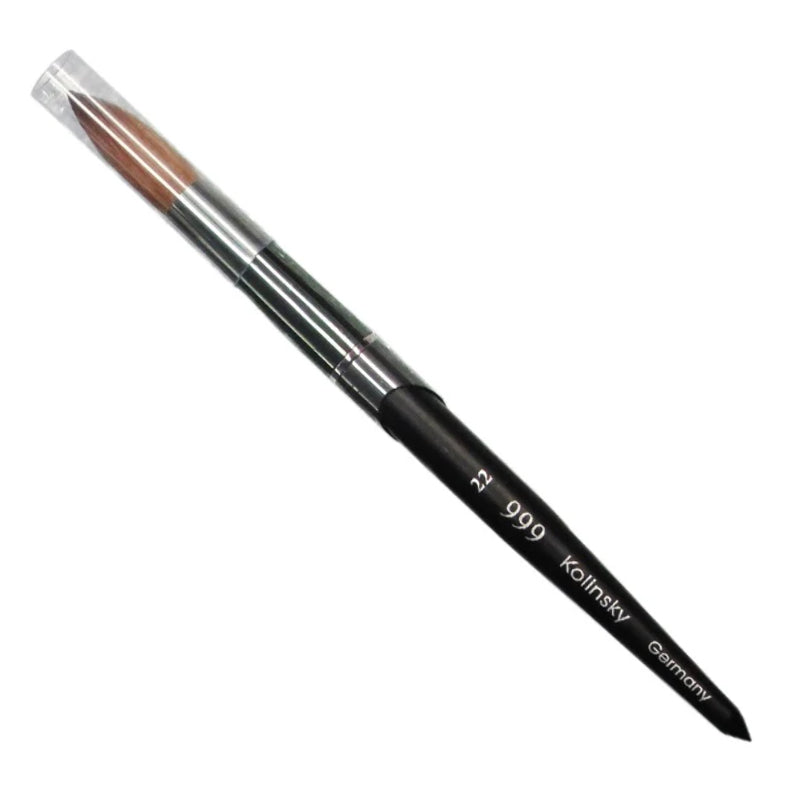 999 Kolinsky Acrylic Nail Brush Black Titanium Size #22