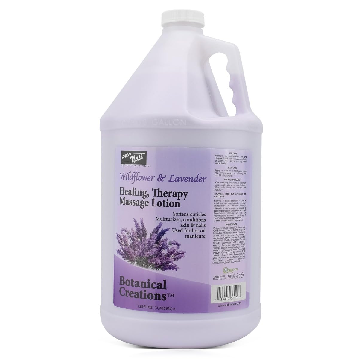 PRONAIL Healing Therapy Massage Lotion Wildflower & Lavender 128 oz / 1 Gallon