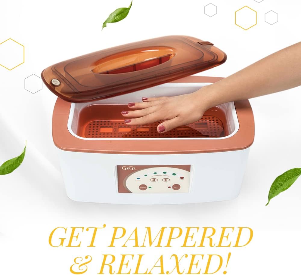 GiGi Digital Paraffin Bath with GiGi Peach Paraffin Wax, 6 lbs.