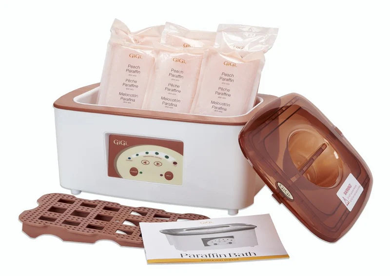 GiGi Digital Paraffin Bath with GiGi Peach Paraffin Wax, 6 lbs.