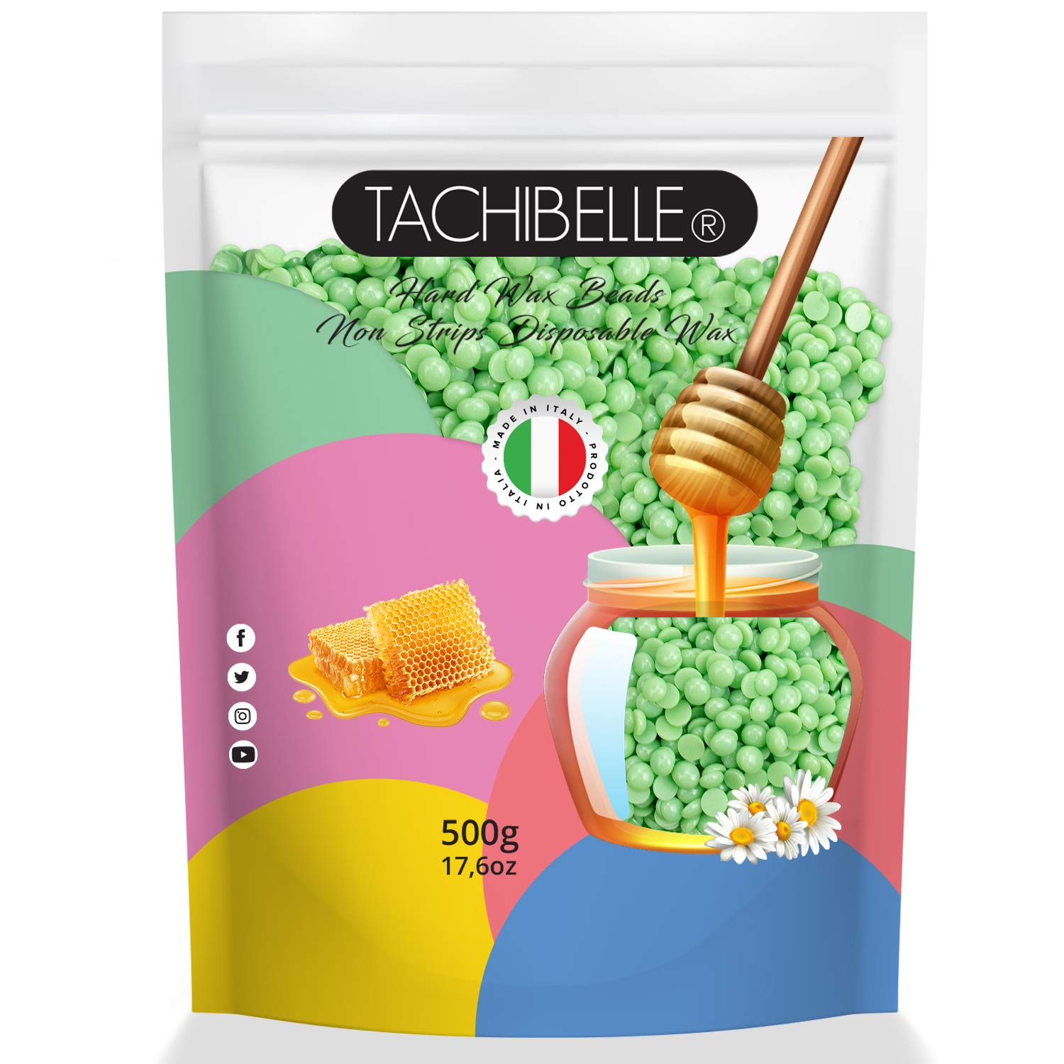 Tachibelle Bead Hard Wax 500g Lime Scent