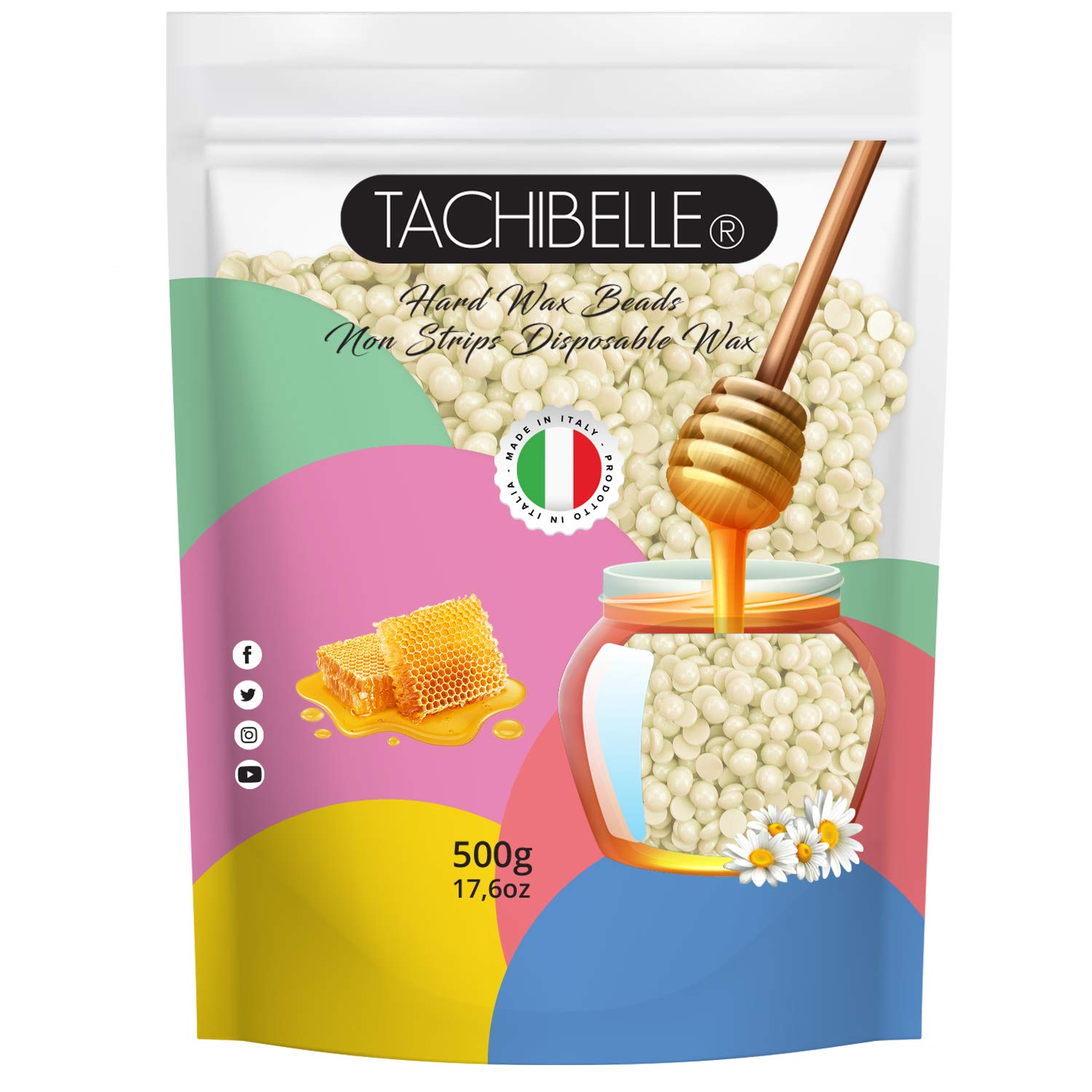 Tachibelle Bead Hard Wax  500g Coconut Scent