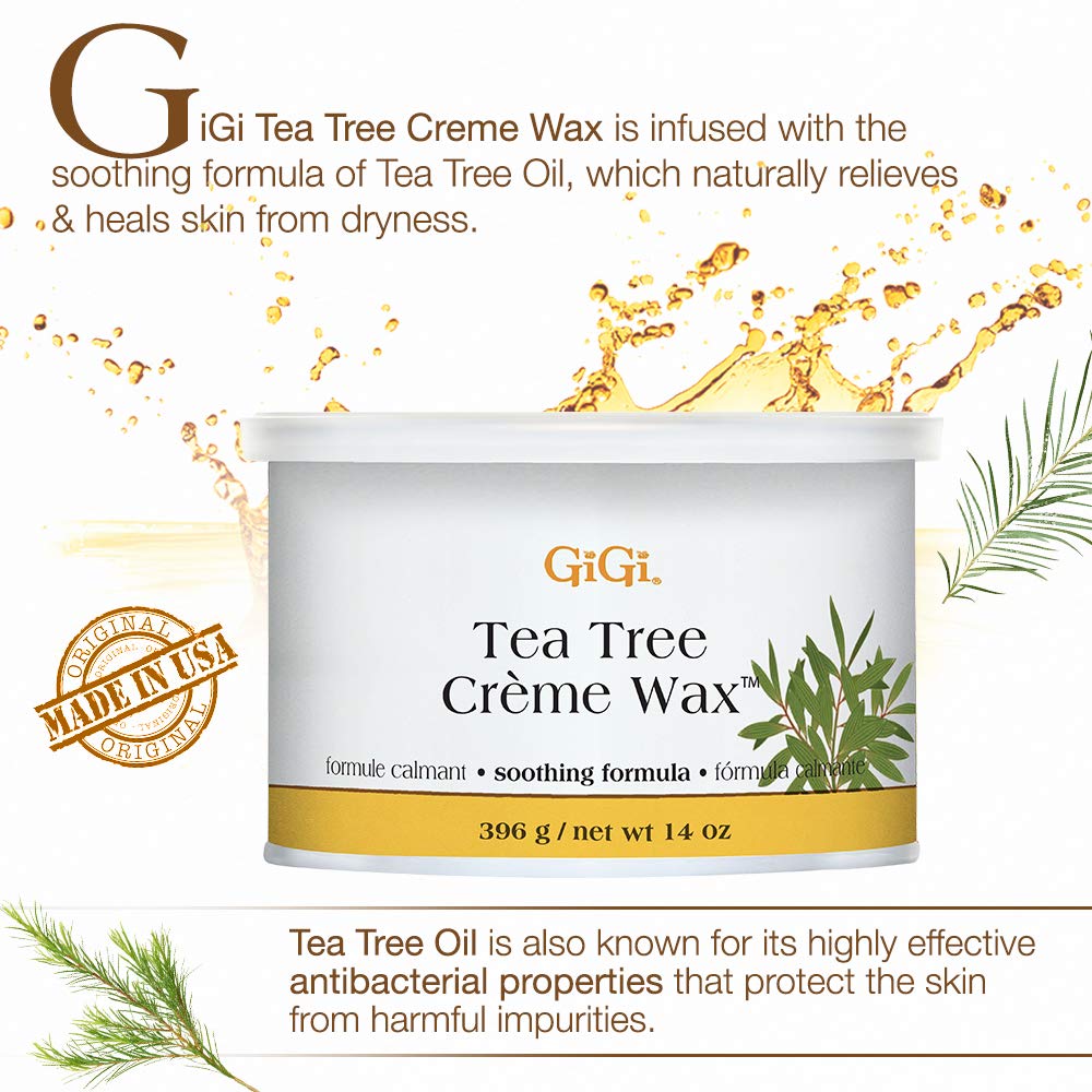 Gigi Tea Tree Oil Creme Wax 14 oz