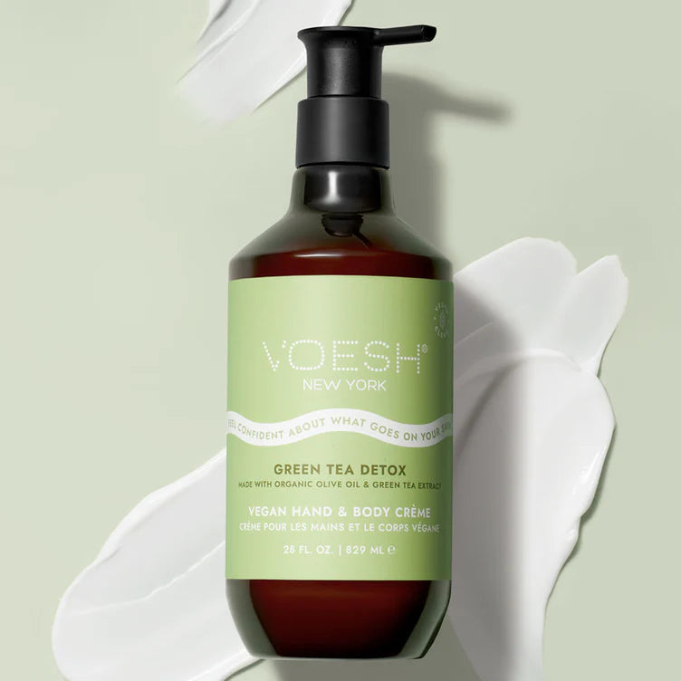 Voesh Vegan Hand & Body Cream Lotion Green Tea Detox 28 oz