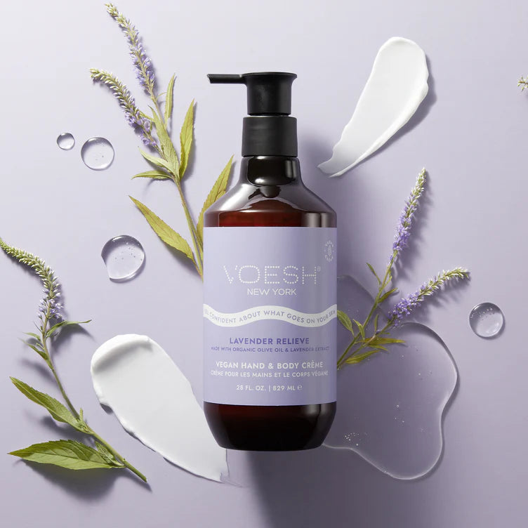 Voesh Vegan Hand & Body Cream Lotion Lavender Relieve 28 oz