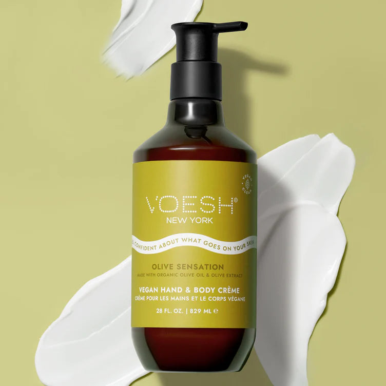 Voesh Vegan Hand & Body Cream Lotion Olive Sensation 28 oz