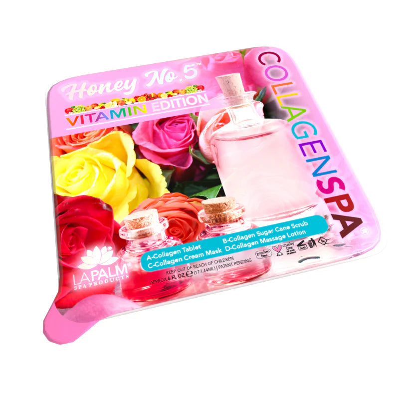 La Palm Collagen Spa Vitamin Edition 4 Step Pedicure Tray - Honey No 5