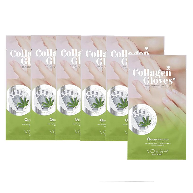 Voesh Collagen Gloves With Cannabis Sativa Seed Oil Pack of 6