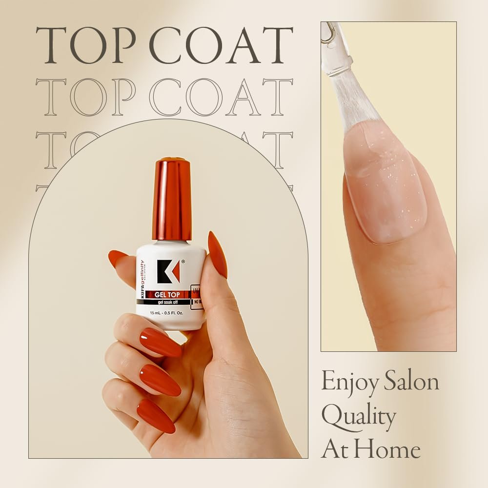 KUPA GelFinity Gel Topcoat Gloss Finish 0.5oz / 15 mL.