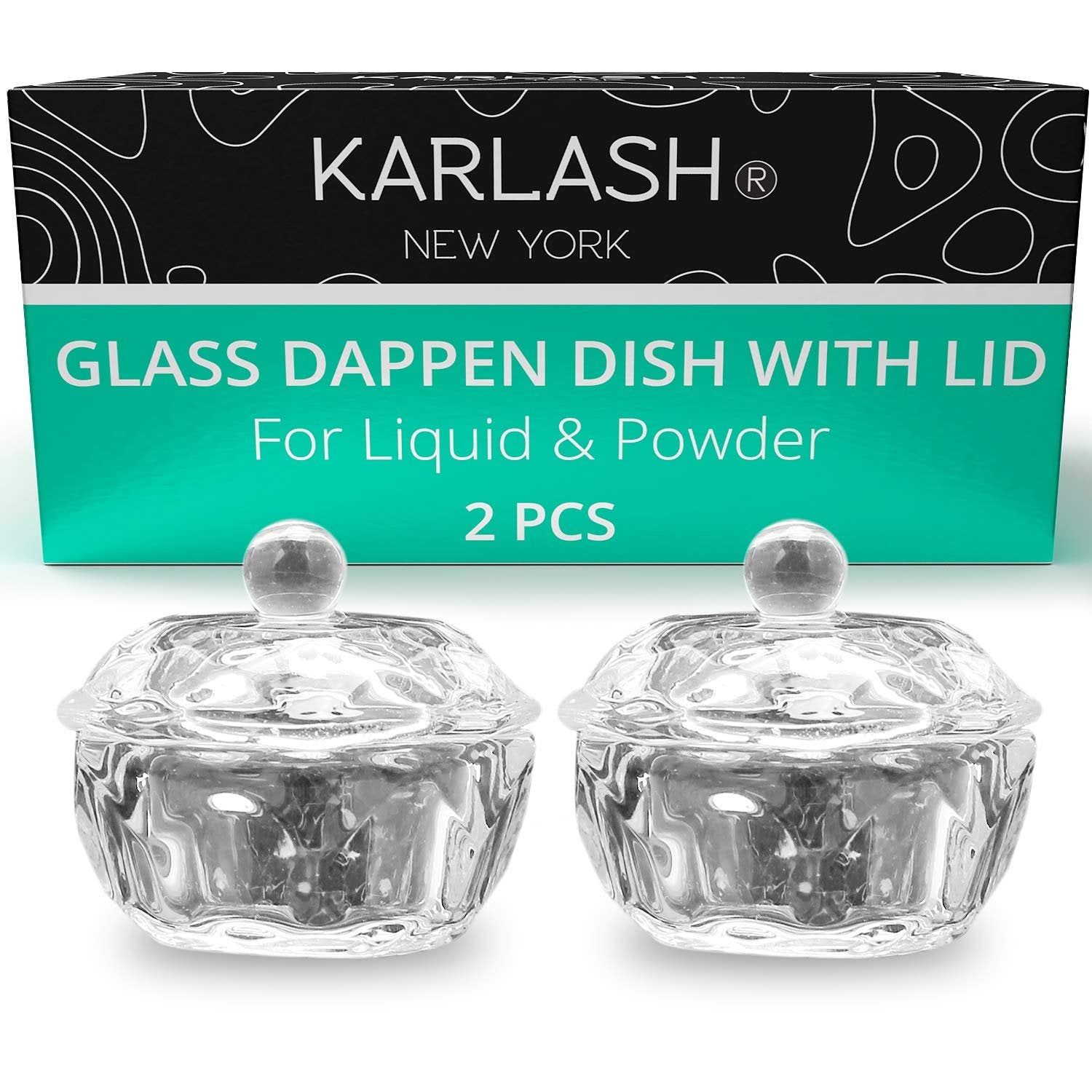 Karlash Nail Art Acrylic Liquid Powder Dappen Dish Clear Glass Crystal Cup Bowl