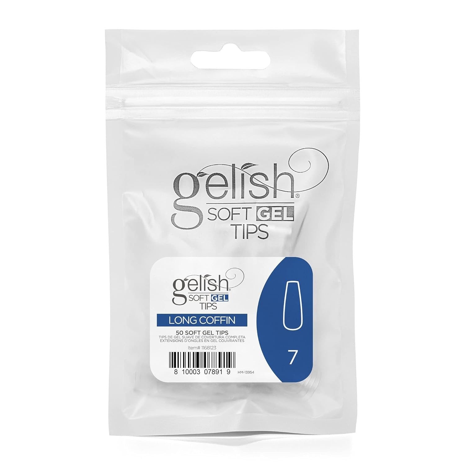 Nail Harmony Gelish Soft Gel Tips Long Coffin - 50 CT Refill