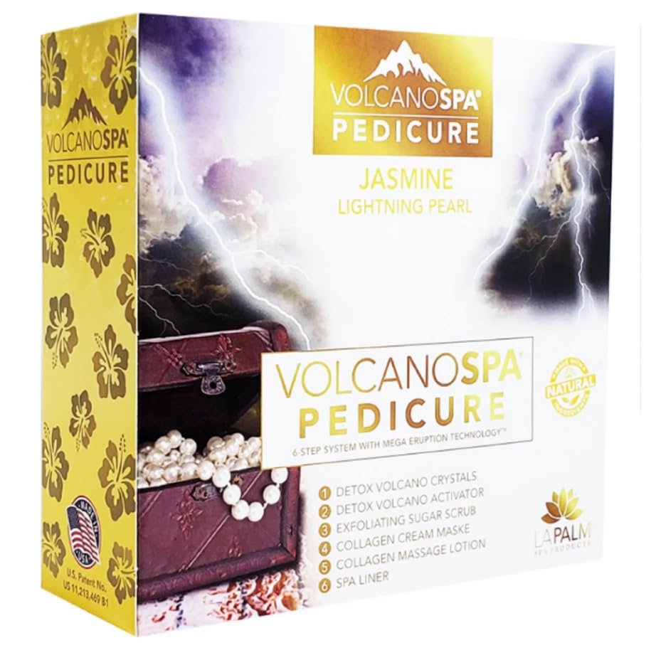 La Palm Volcano Spa Pedicure 6 Step Kit - Jasmine Lightning Pearl