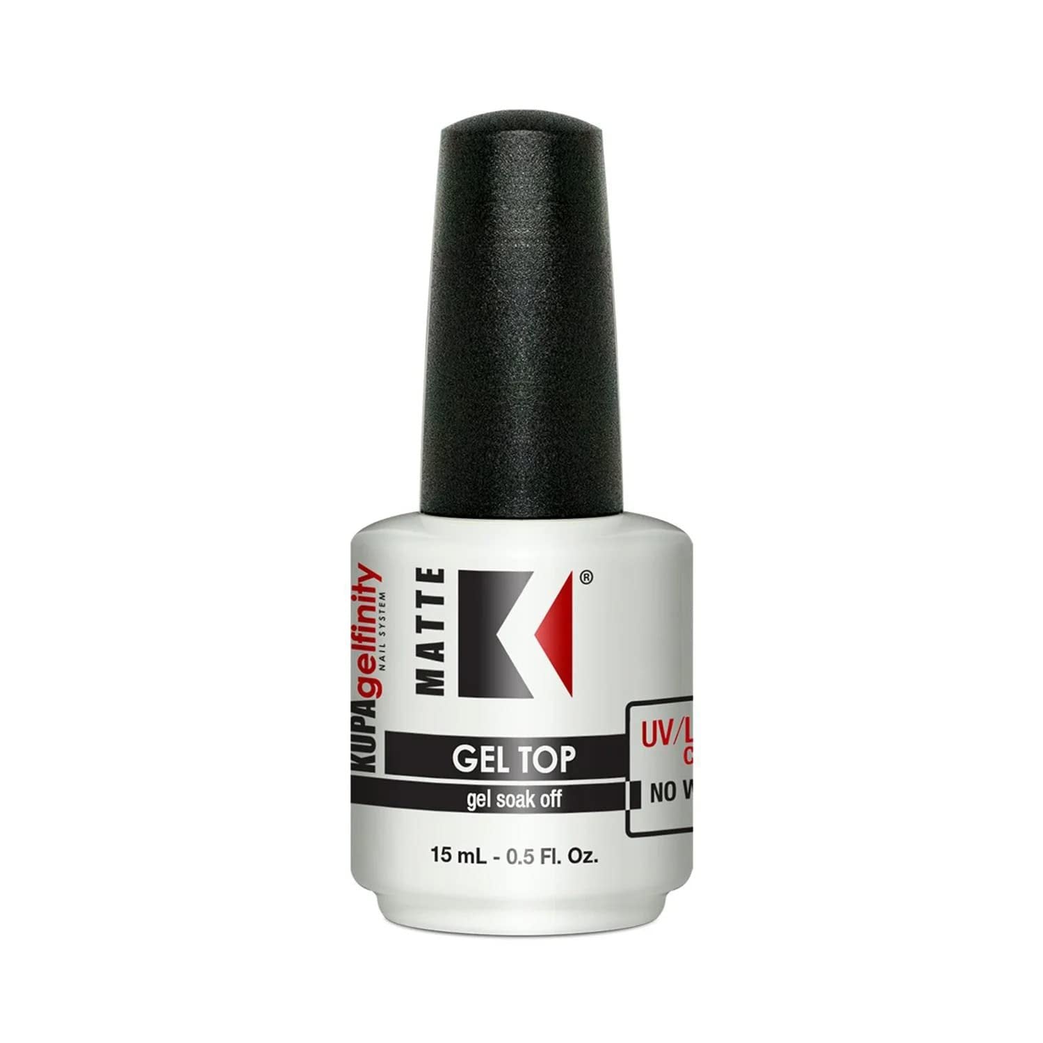 KUPA GelFinity - Soak Off Gel - Top Coat Glossy Finish (No-Wipe) 0.5 Fl Oz