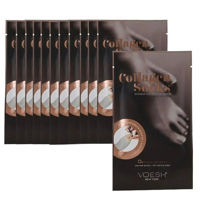 VOESH Collagen Socks For Pedicure Skin Cuticle Treatment - 12 Packs