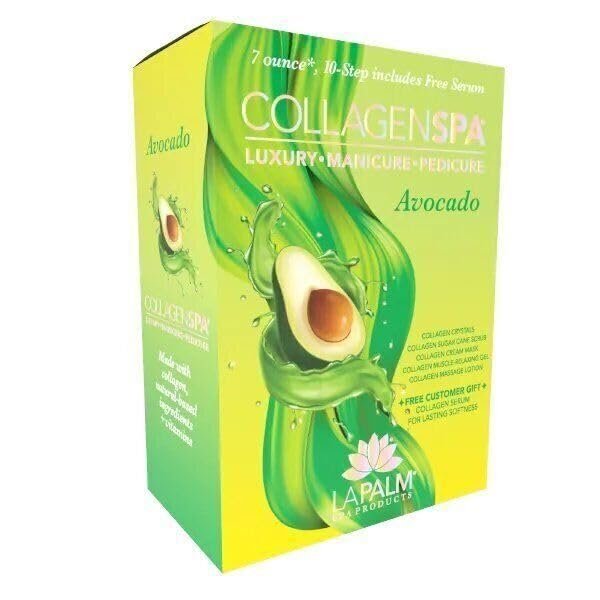 La Palm Collagen Spa Luxury Manicure & Pedicure 6 Step Kit - Avocado