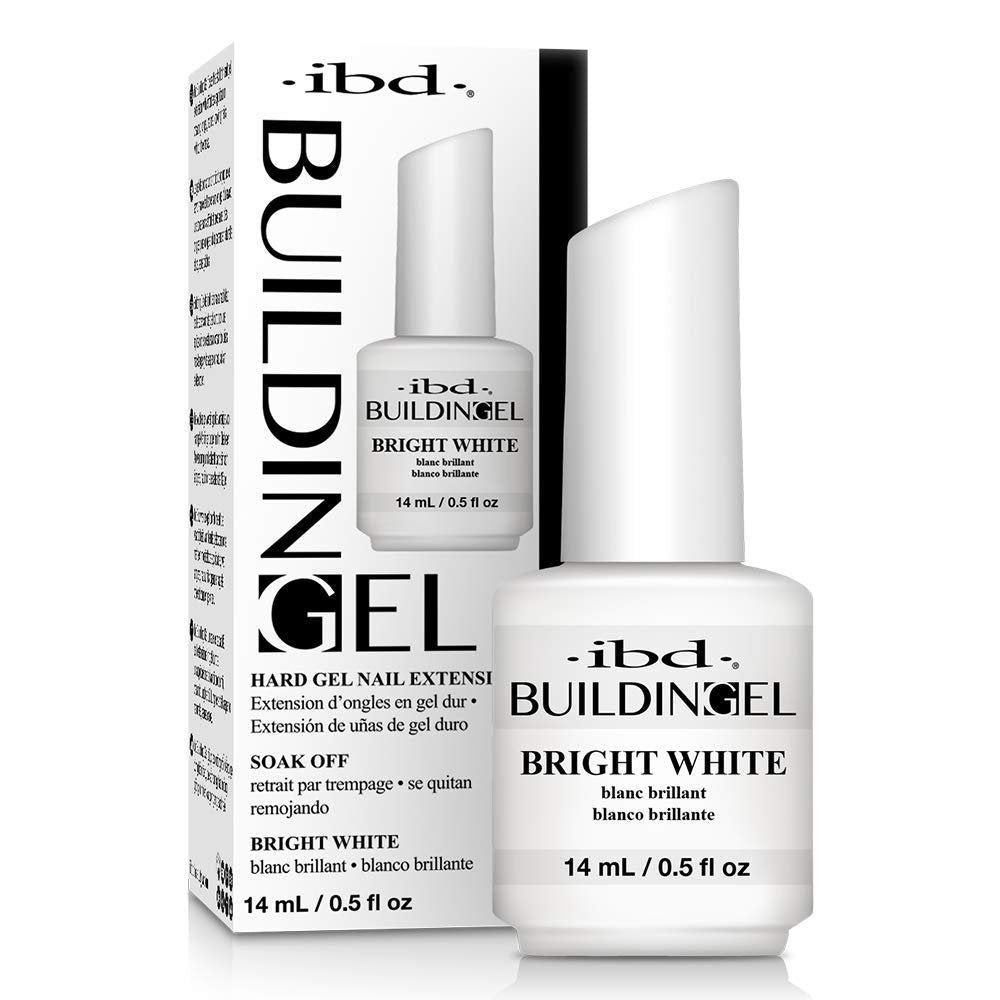 IBD Building Gel Hard Gel Nail Extension Bright White 0.5 oz