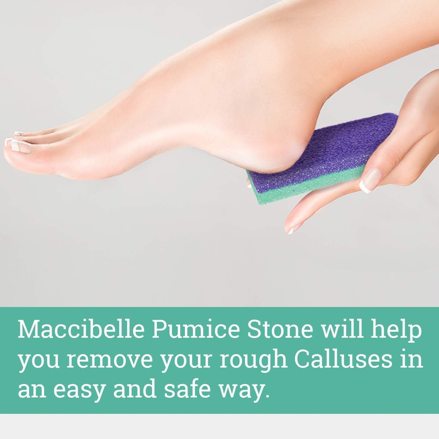 Maccibelle Salon Foot Pumice and Scrubber for Feet and Heels Callus and Dead Skins