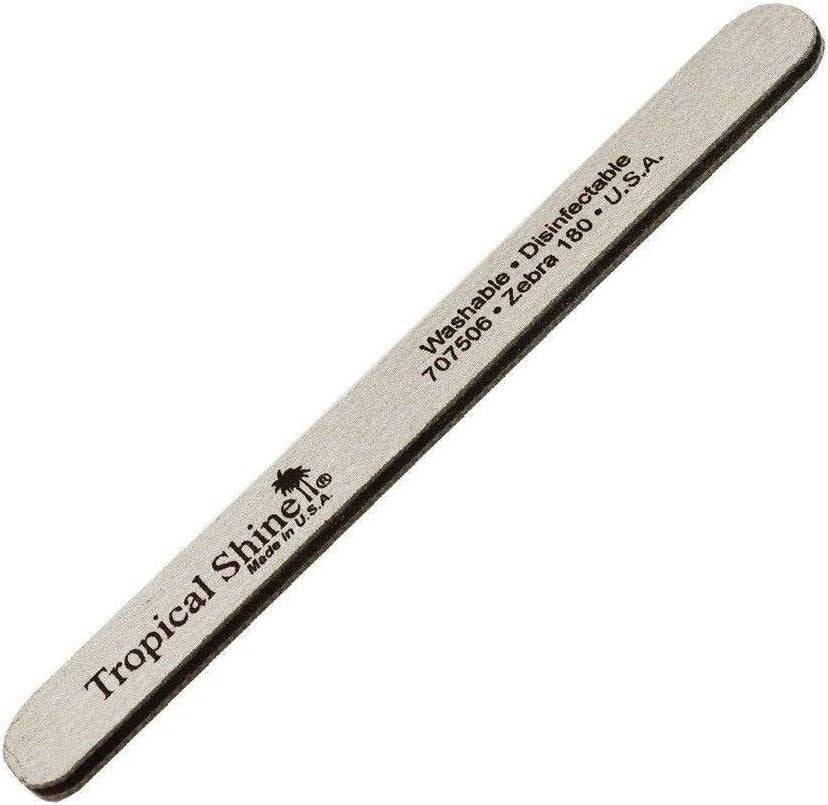 Tropical Shine Zebra Nail File 180/180 Grit