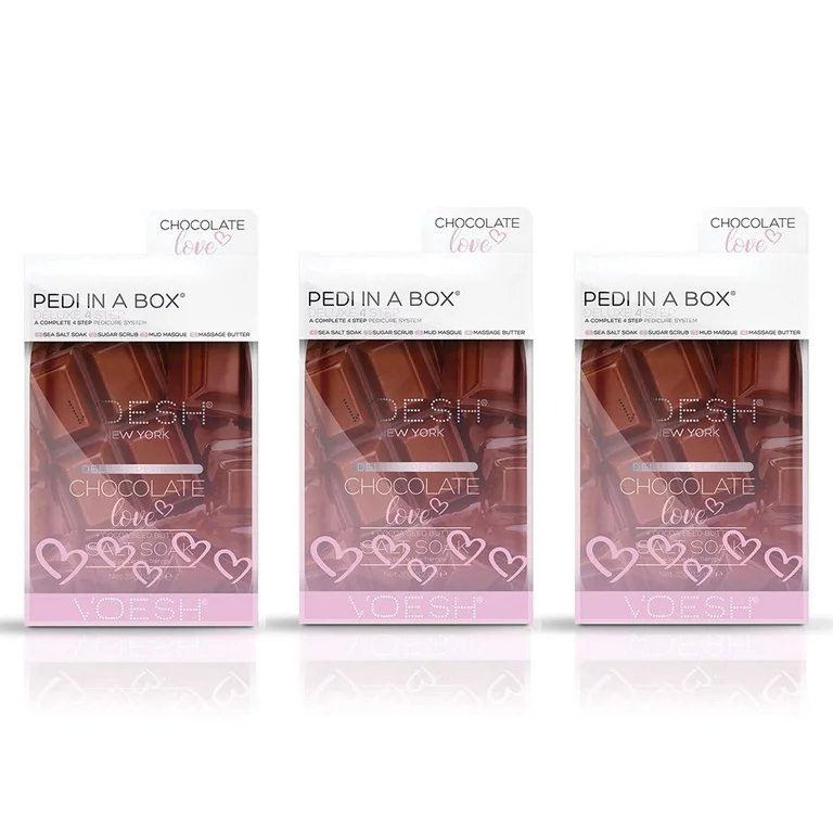 Voesh Pedi In A Box 4 Step Pedicure Chocolate Love + Cocoa Seed Butter