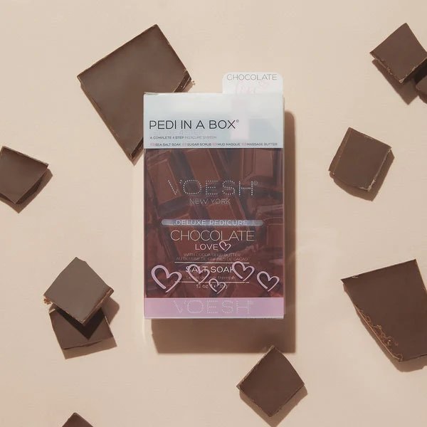 Voesh Pedi In A Box 4 Step Pedicure Chocolate Love + Cocoa Seed Butter