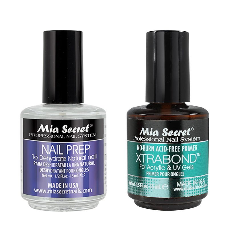 Mia Secret Nail Prep pH Balance Dehydrator & XtraBond Acid-Free Primer 0.5 oz