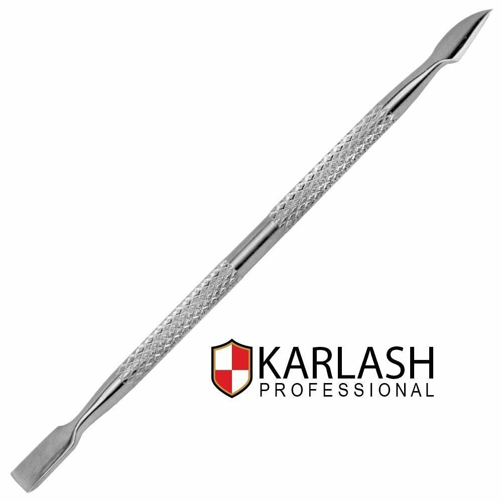 Karlash Professional Cuticle Pusher Stainless Steel and Nail Cleaner #18