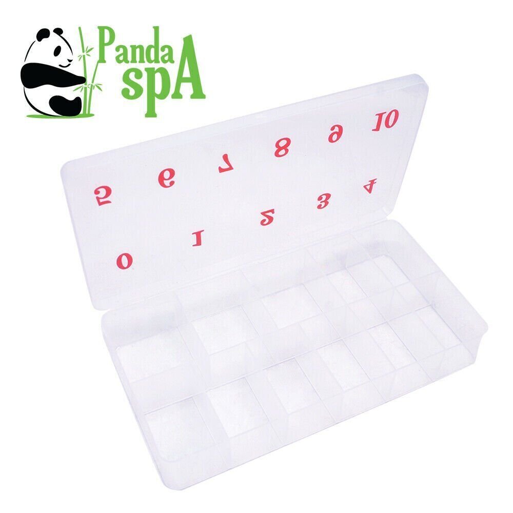 PandaSpa False Nail Art Tips Storage Plastic Box Case