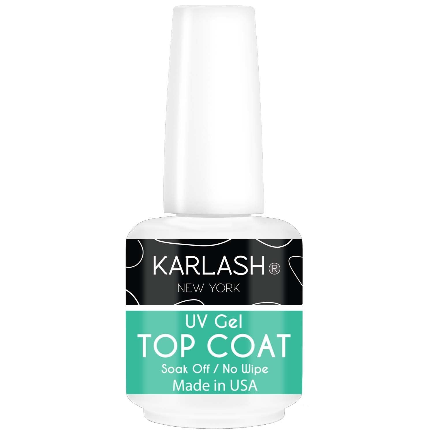 Karlash No Wipe Gel Top Coat Shine Finish and Long Lasting, Soak Off UV Gel