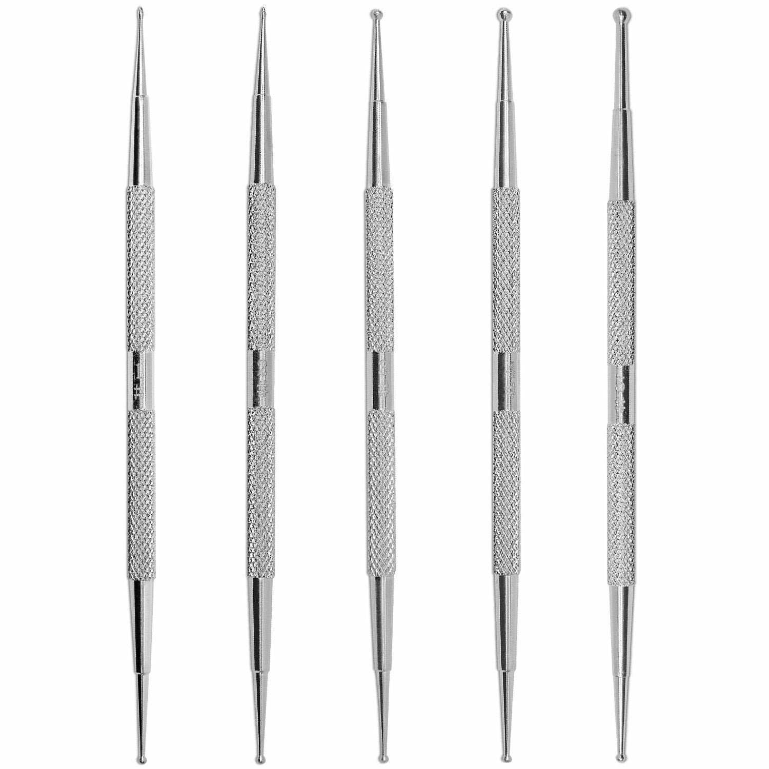 Karlash 5PC SET Stainless Steel Nail Art Drawing 2 way Dotting Pen Manicure Tool