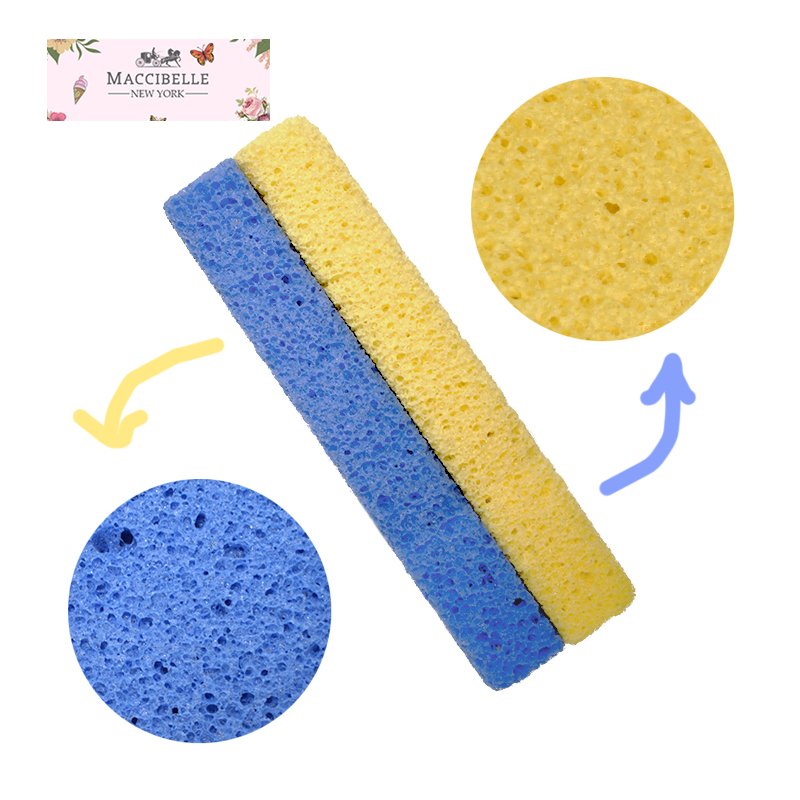 Maccibelle 2 In 1 New Sharper Foot Glass Pumice Stone Sponge for Feet, Callus Remover Pedicure